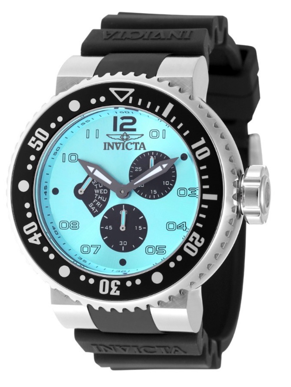 Invicta Pro Diver 52mm Turquoise Dial Black Strap Dive Men’s Watch (49563)